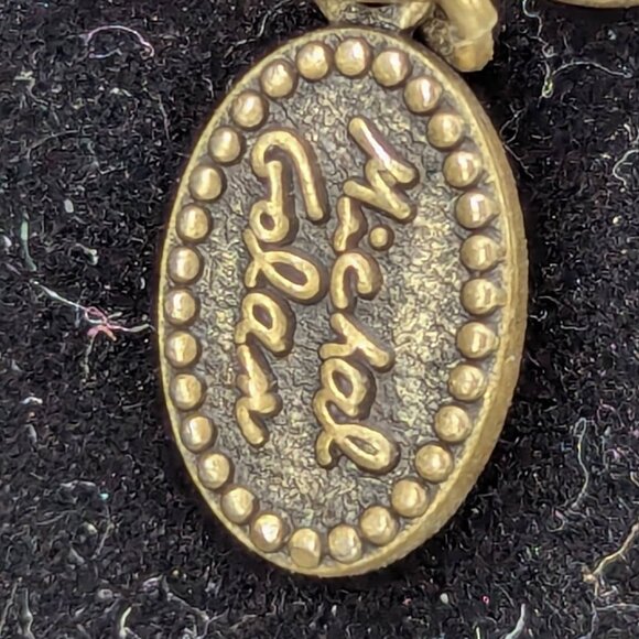 Michal Golan Signed Pastel Floral Crystal Multicolored Gem Cross Necklace - Picture 7 of 15